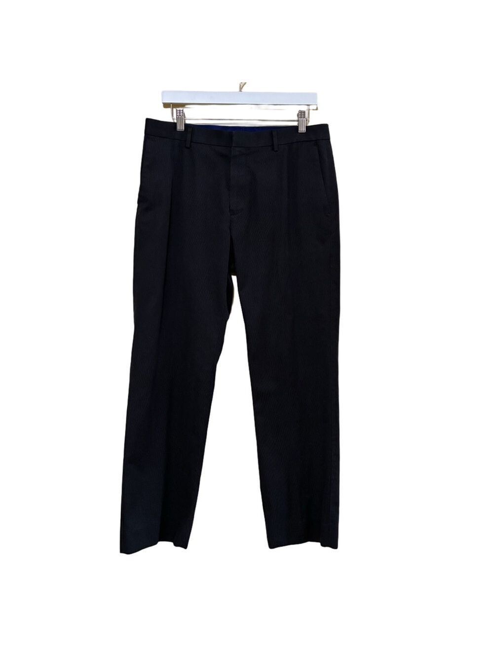 Banana Republic Non-Iron Tailored Slim Fit Dress Pants Men’s 33/34 Black Navy